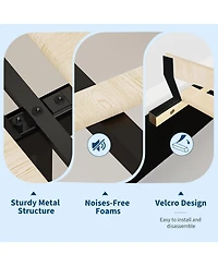 gaomon Twin Daybed with Bed Rails, Velvet Upholstered Corner Bed Frame with Headboard, Modern Kids Bed with Guardrail for Living Room, Bedroom