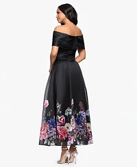 Betsy & Adam Women's Off-The-Shoulder Floral Print Dress