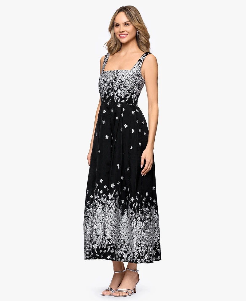 Betsy & Adam Women's Square Neck Dress