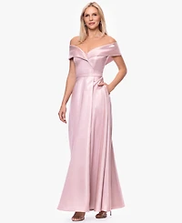 Xscape Petite Sweetheart Off-The-Shoulder Ball Gown