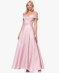 Xscape Petite Sweetheart Off-The-Shoulder Ball Gown