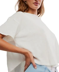 Free People Women's Elsie Swing Short-Sleeve Crew Neck T-Shirt