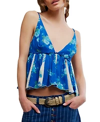 Free People Women's Tillie Floral Sleeveless V-Neck Top
