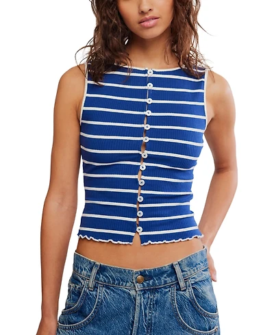 Free People Women's Tilly Striped Crew Neck Tank Top