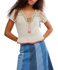 Free People Women's Tie Neck Friendship Sweater