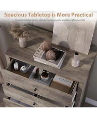 gaomon Modern 5-Drawer Dresser, Simple Wooden Chest with Deep Drawers, Space-Saving Storage for Bedroom, Living Room