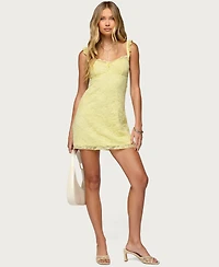 Edikted Womens Stephanie Lace Mini Dress