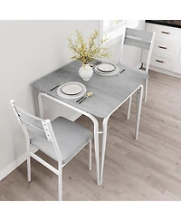 gaomon Dining Table for 2 Small Table and Chairs Set of 2 Square Dinette Set for 2 3 Piece Kitchen and Dining Room Sets for Small Space