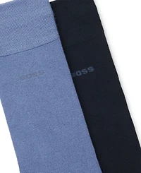 Hugo Boss Men's Solid Socks, 2-Pack