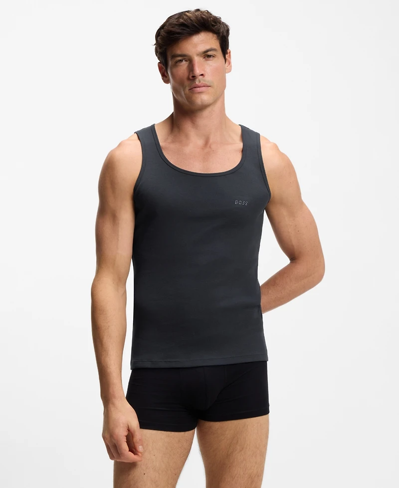 Hugo Boss Men's Rib Vest, 3-Pack