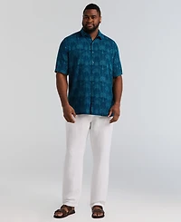 Cubavera Men's Big & Tall Medallion Palm Print Shirt