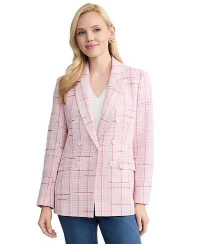 Jones New York Petite One Button Notch Collar Jacket