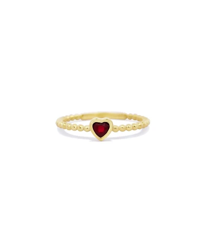 The Lovery Bezel Heart Ring 14K Gold