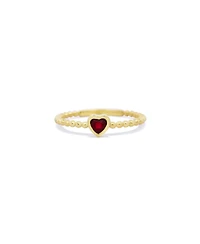 The Lovery Bezel Heart Ring 14K Gold