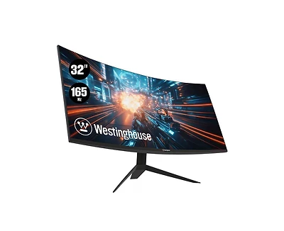 Westinghouse 32" Curved Fhd Gaming Monitor, 165Hz, Amd FreeSync, Low Motion Blur, 1500R, Built-in Speakers, DisplayPort & 2 Hdmi