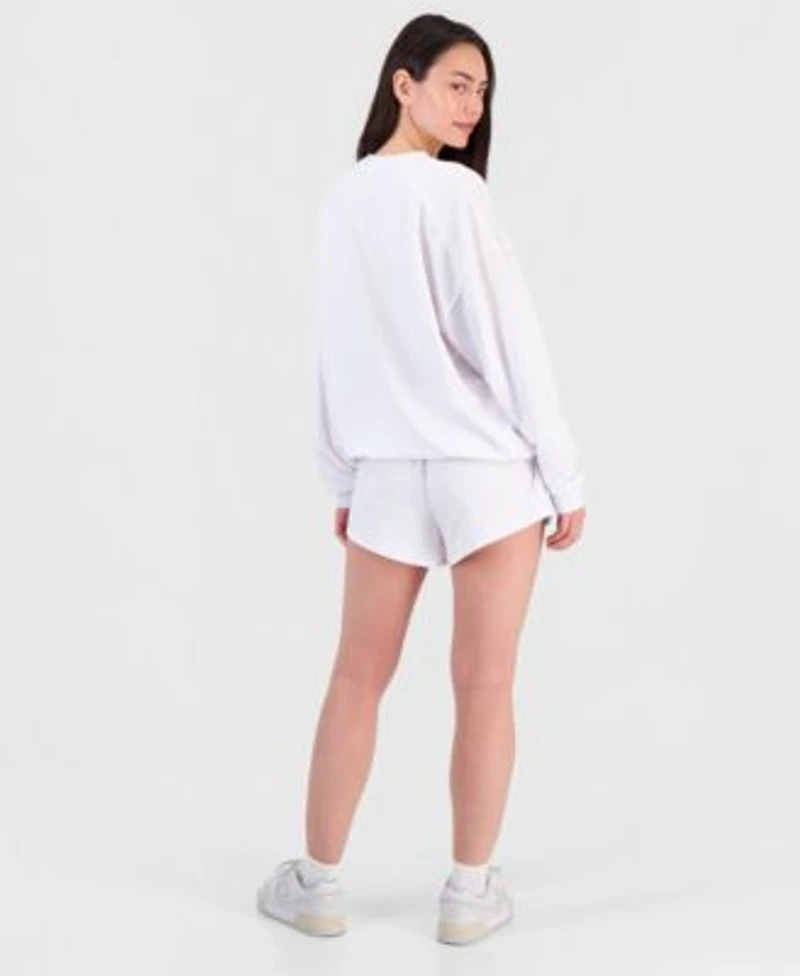 Rebel Veil Juniors Beaded Graphic Print Sweatshirt French Terry Shorts