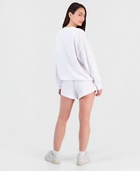 Rebel Veil Juniors Beaded Graphic Print Sweatshirt French Terry Shorts