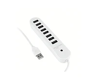 Risokeys 8-Port Usb 2.0 Hub, 480Mbps High-Speed Splitter, Plug & Play Usb Expander for Home Office & Travel