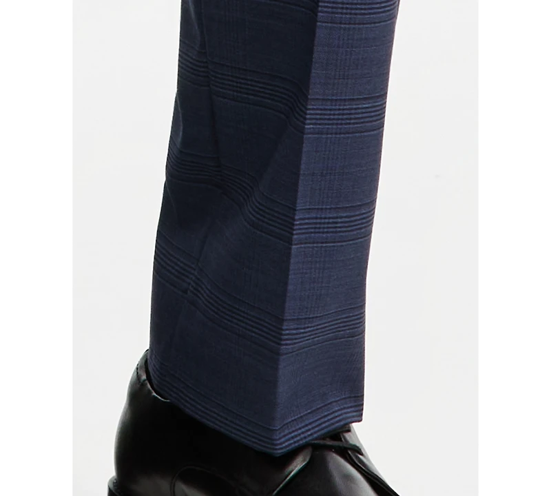 Michael Kors Men's Classic-Fit Wool-Blend Stretch Plaid Suit Separate Pants