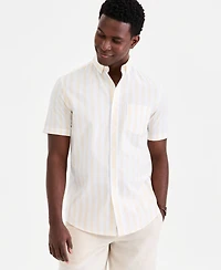 Club Room Men's Short-Sleeve Striped Oxford Shirt, Macy's Exclusive - Ox Sail Stripe Yd