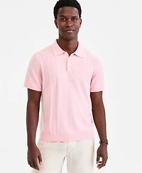 Club Room Men's Short-Sleeve Linen and Cotton Engineer Sweater, Macy's Exclusive