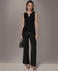 Donna Karan New York Women's Sleeveless Keyhole Sweater