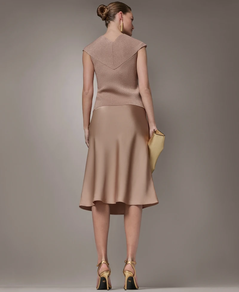 Donna Karan New York Women's Criss Cross V-Neck Sweater