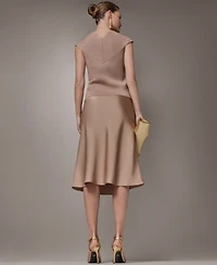 Donna Karan New York Women's Criss Cross V-Neck Sweater