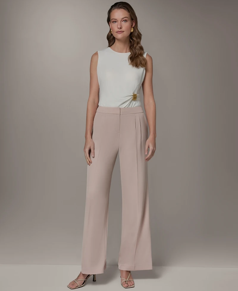 Donna Karan New York Women's High-Waist Wide-Leg Pants