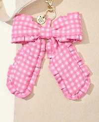 Macy's Flower Show Oversized Pink Gingham Bow Bag Charm, Macy's Exclusive