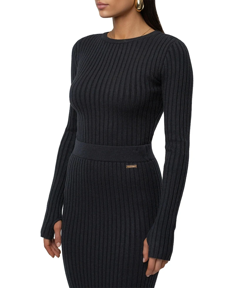 Jluxlabel Women's Overcast Ribbed Top