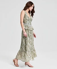 And Now This Women's Corset Peplum Maxi Dress, Macy's Exclusive