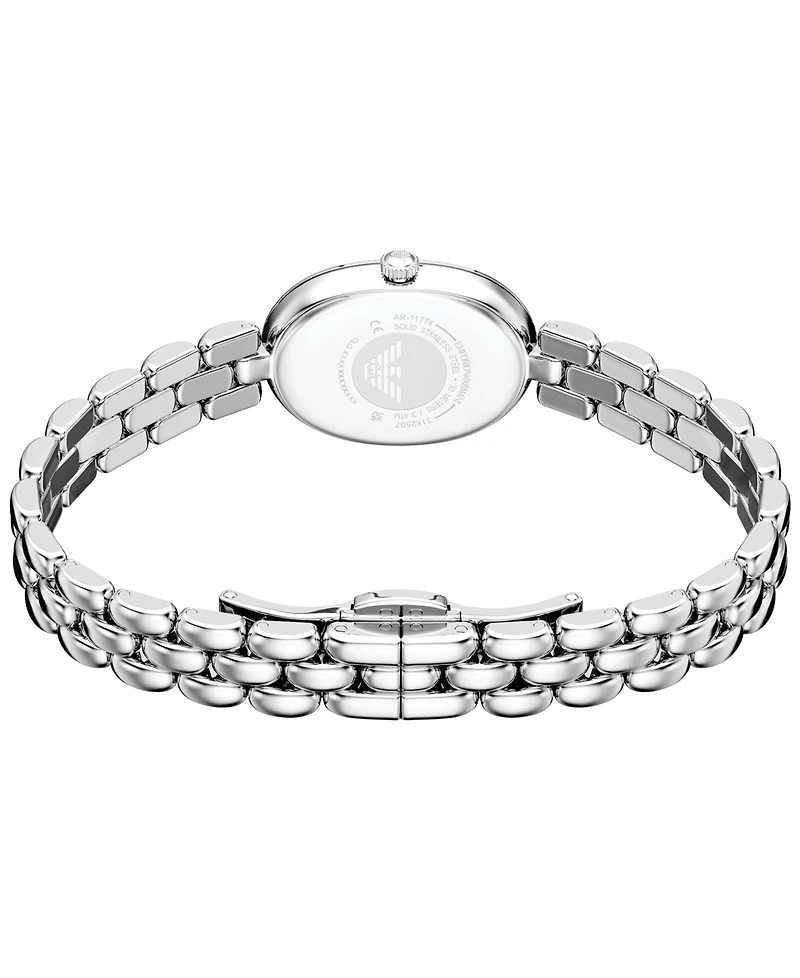 Emporio Armani Women's Quartz Two-Hand Silver Stainless Steel Watch, 28mm