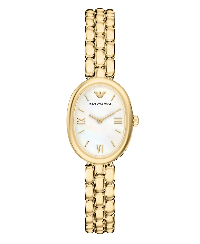 Emporio Armani Women's Quartz Two-Hand Gold Stainless Steel Watch, 28mm