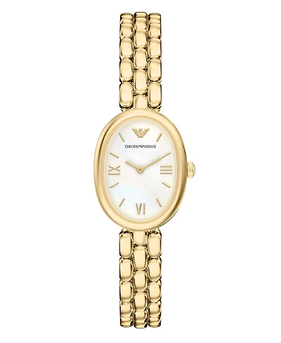 Emporio Armani Women's Quartz Two-Hand Gold Stainless Steel Watch, 28mm