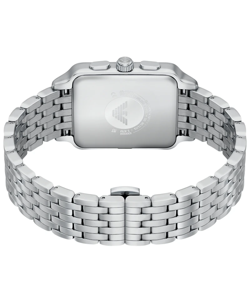 Emporio Armani Men's Quartz Chronograph Silver Stainless Steel Watch, 38mm