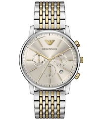 Emporio Armani Men's Quartz Chronograph Two-Tone Stainless Steel Watch, 42mm