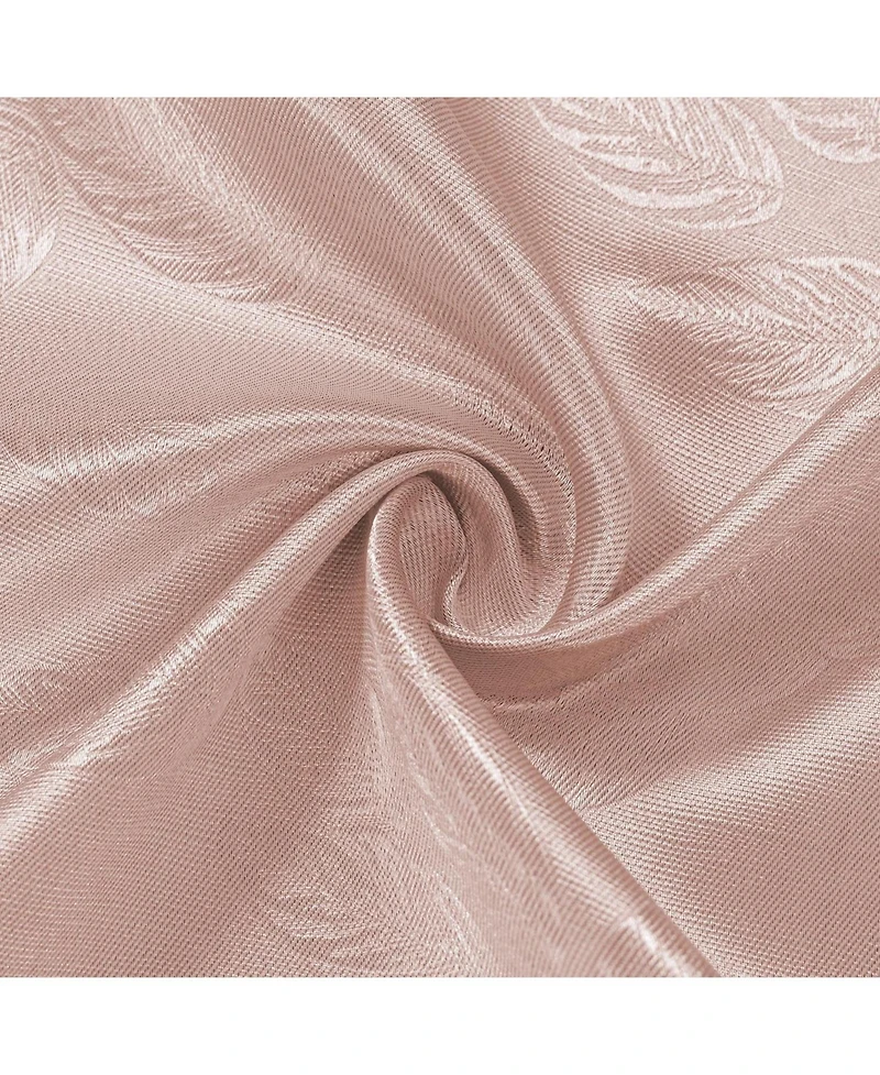 Olivia Gray 100% Polyester 200 Gsm Arlo Embossed Blackout Grommet Curtain Panel Blush