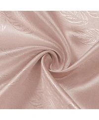 Olivia Gray 100% Polyester 200 Gsm Arlo Embossed Blackout Grommet Curtain Panel Blush