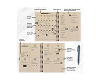 Tf Publishing Paper Goods July 2026 - June 2027 Blue Flannel Medium Weekly Monthly Planner