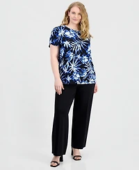 Anne Klein Essentials Plus Tulip-Sleeve Knit Top