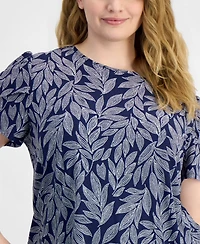 Anne Klein Essentials Plus Tulip-Sleeve Knit Top