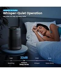 Morento Small Hepa Air Purifier for Home with Fragrance Sponge, Up to 225 Sqft