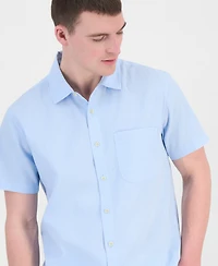 Sun + Stone Men's Garment Dyed Linen Blend Hero Shirt, Macy's Exclusive