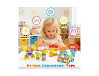 Slickblue 150-Piece Toddler Building Blocks Stem Montessori Toy Set