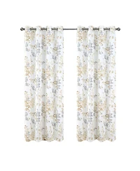 Olivia Gray 100% Polyester 140 Gsm Aiden Printed Textured Grommet Curtain Panel