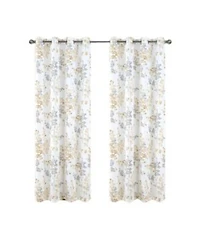 Olivia Gray 100 Polyester 140 Gsm Aiden Printed Textured Grommet Curtain Panel