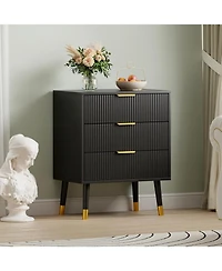 gaomon 3 Drawer Dresser for Bedroom, Modern Nightstand with Wide Top, Chest of Drawers with Deep Drawers, Wooden Dresser, Side Table for Hallway