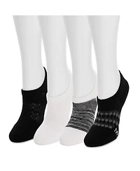 Muk Luks Women's Dream Step No Show Sock Liner, 4 Pair Pack