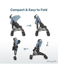 Dream On Me Toddler Twin Venture Umbrella Stroller, Multi Backrest Positions, Adjustable & Removable Canopy Double Stroller, 360°Swivel Wheels wi